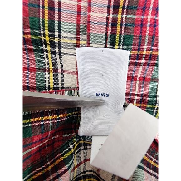 Vintage 90s Ralph Lauren Plaid Custom Fit Long Sleeve Shirt Size XL Red Cotton - Picture 7 of 11